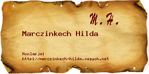 Marczinkech Hilda névjegykártya